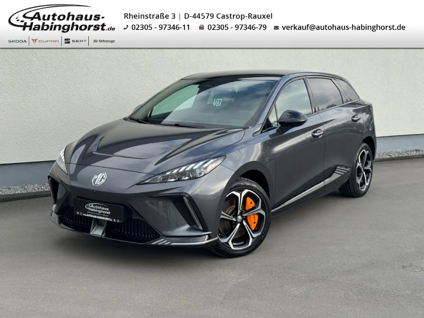 MG MG4 64 kWh X-Power AWD LED Navi 360 ACC Shz 18Alu Szary - 1