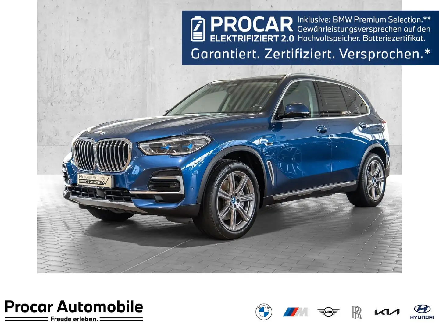 BMW X5 xDrive45e xLine Pano AHK Laser DAProf HeadUp 360G Bleu - 1