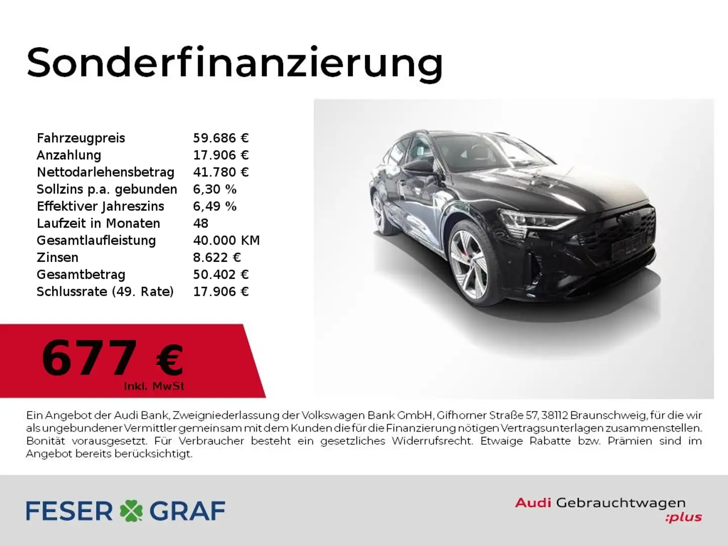 Audi Q8 Sportback 50 e-tron edition S Line Pano,HUD,B&O,AH Schwarz - 1