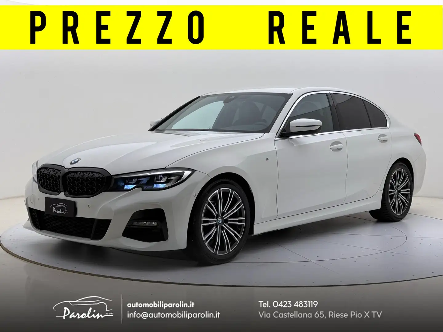 BMW 318 d Berlina 48V Msport auto LED-CarPlay-Telecamera Blanco - 1