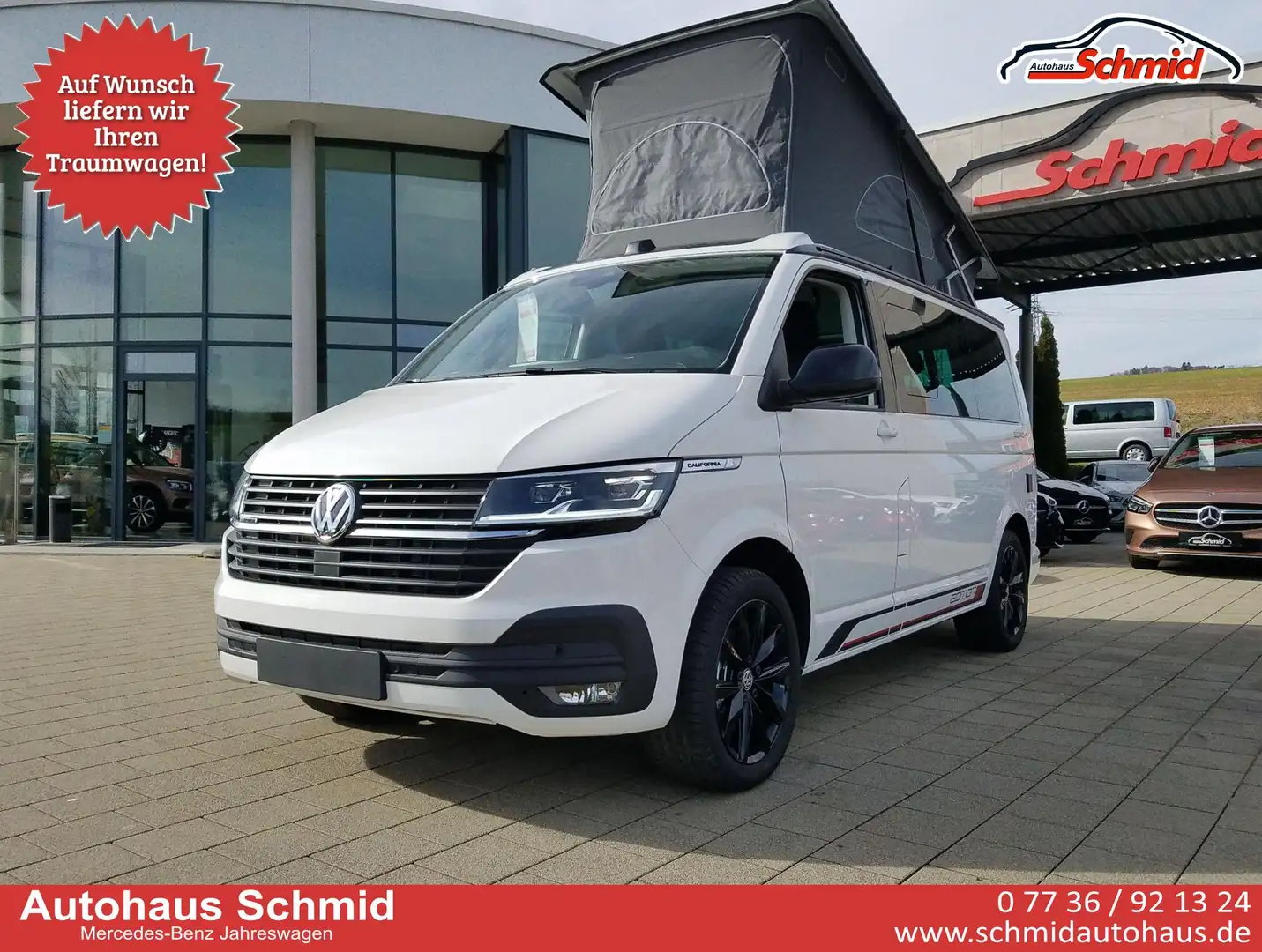 Volkswagen T6.1 California 6.1 Beach Edition  Camper 2,0 110 kW TDI 4M DSG... Wit - 1