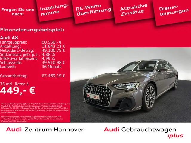 Audi A8 60 TFSIe quattro HD Matrix Memory Luft Kamera