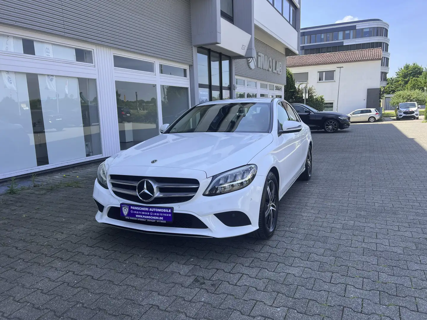 Mercedes-Benz C 200 d Limousine Avantgarde AHK+LEDER+NAVI+LED+1.HAND Bianco - 2