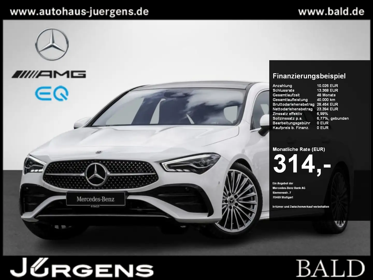 Mercedes-Benz CLA 200 SB AMG-Advanced/LED/Pano/AHK/Easy-P/19" Blanc - 1