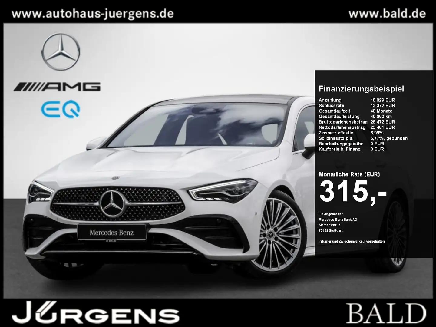 Mercedes-Benz CLA 200 SB AMG-Advanced/LED/Pano/AHK/Easy-P/19" Bianco - 1