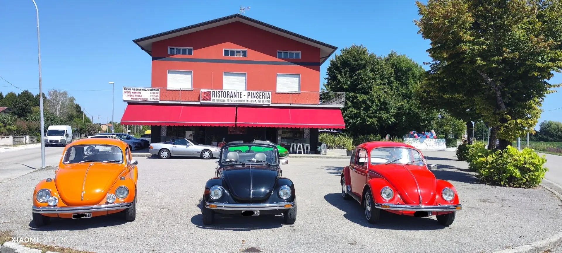 Volkswagen Maggiolino CABRIO NERO + COUPE' ARANCIONE TARGA ORIGINALE ASI Rot - 1