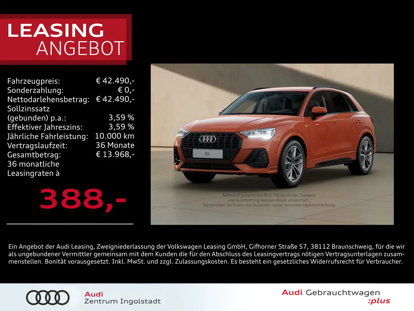 Audi Q3 35 TFSI S line NAVI+ MATRIX AHK 19" ACC Orange - 1