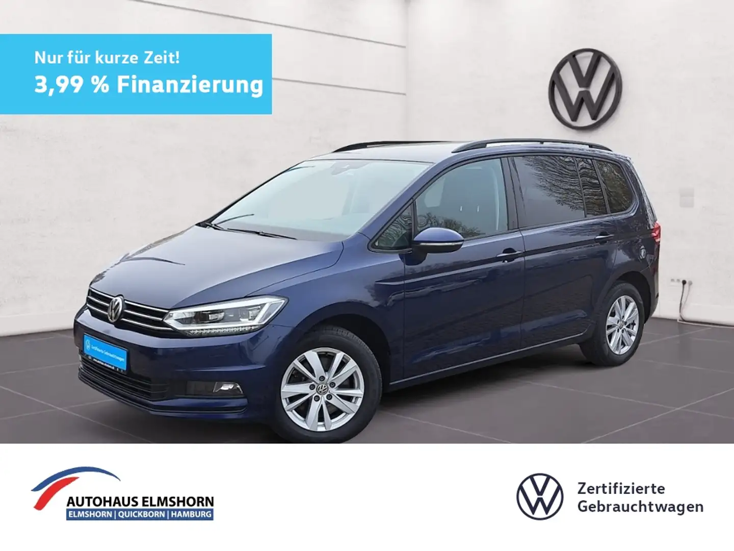 Volkswagen Touran Comfortline 2.0 TDI DSG 7-SITZ NAV KAM LED 4xSHZ Bleu - 1