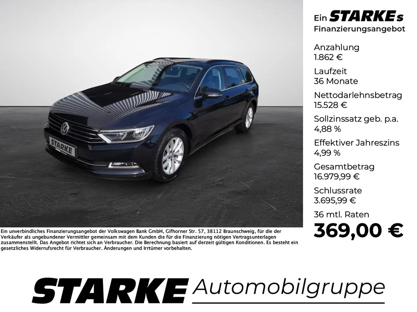 Volkswagen Passat Variant 2,0 TDI Comfortline Schwarz - 1