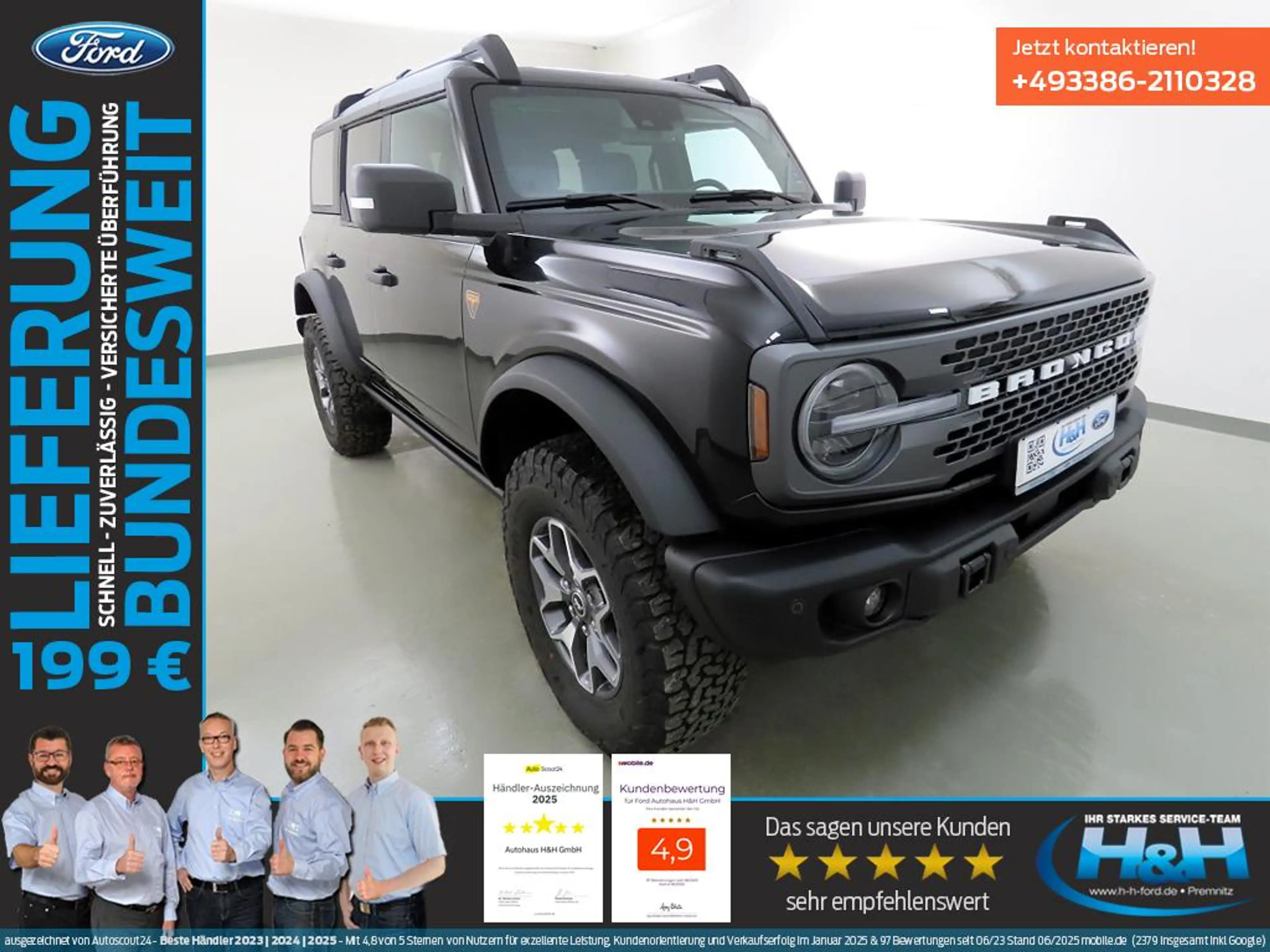 Ford Bronco 2.7 V6 Aut 4WD BADLANDS LED+ACC+360°Kam — photo 2
