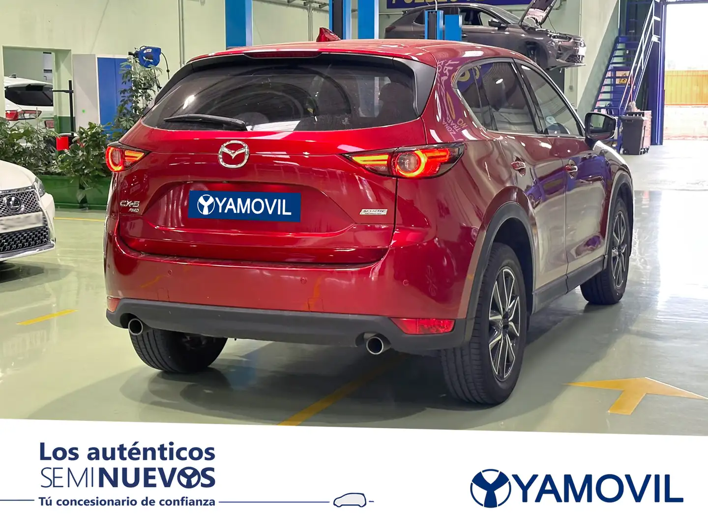 Mazda CX-5 2.5 Zenith Cruise+Roof+Black Leather 4WD Aut. 143k Rojo - 2