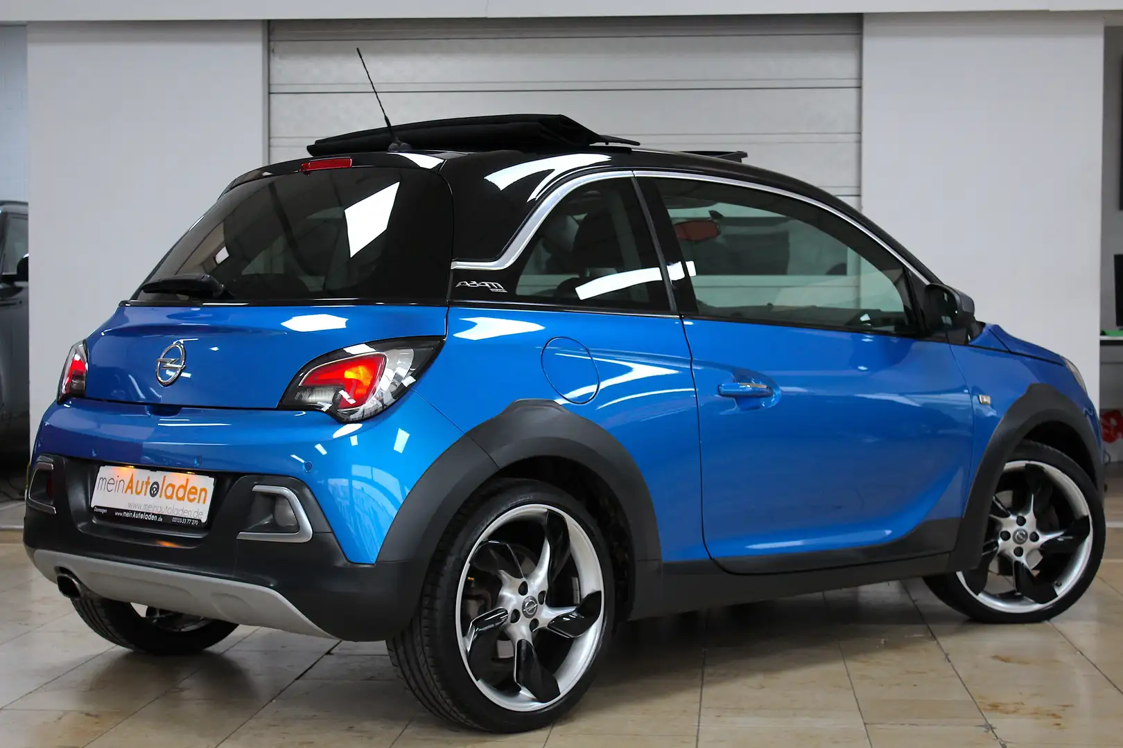Opel Adam ROCKS OPEN AIR 1.0 *NAVI*LEDER*18ZOLL*PDC*APPLE* Blauw - 2