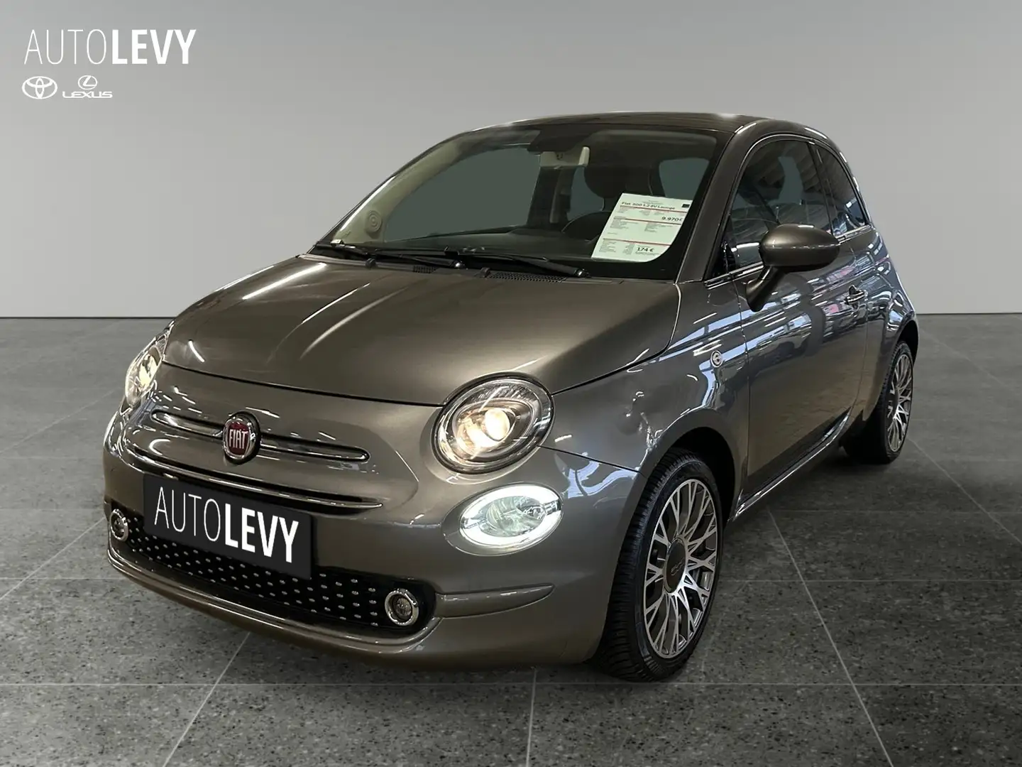 Fiat 500 1.2 8V Lounge +Navi+PDC+Panorama-Schiebed+ Gris - 2