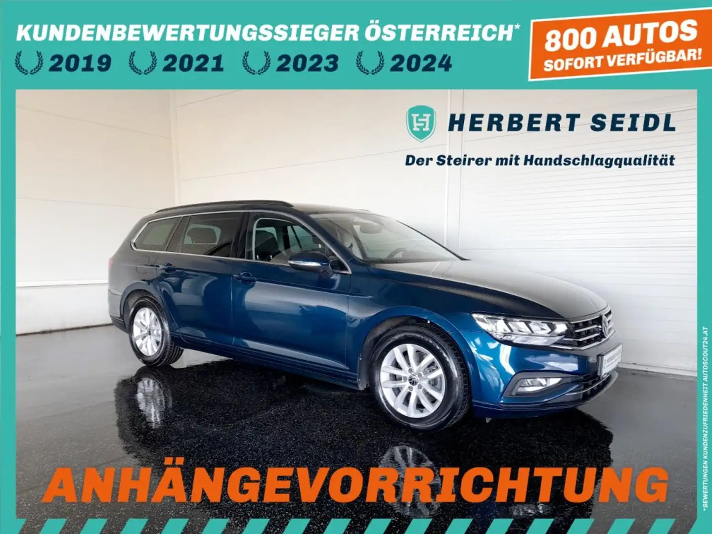 Volkswagen Passat Variant BUSINESS 2,0 TDI DSG *17 ZOLL / LED / NAVI / AHV & KAMERA / ACC / SPORT MASSAGESITZ / TRAVEL ASSIST* Blau - 1