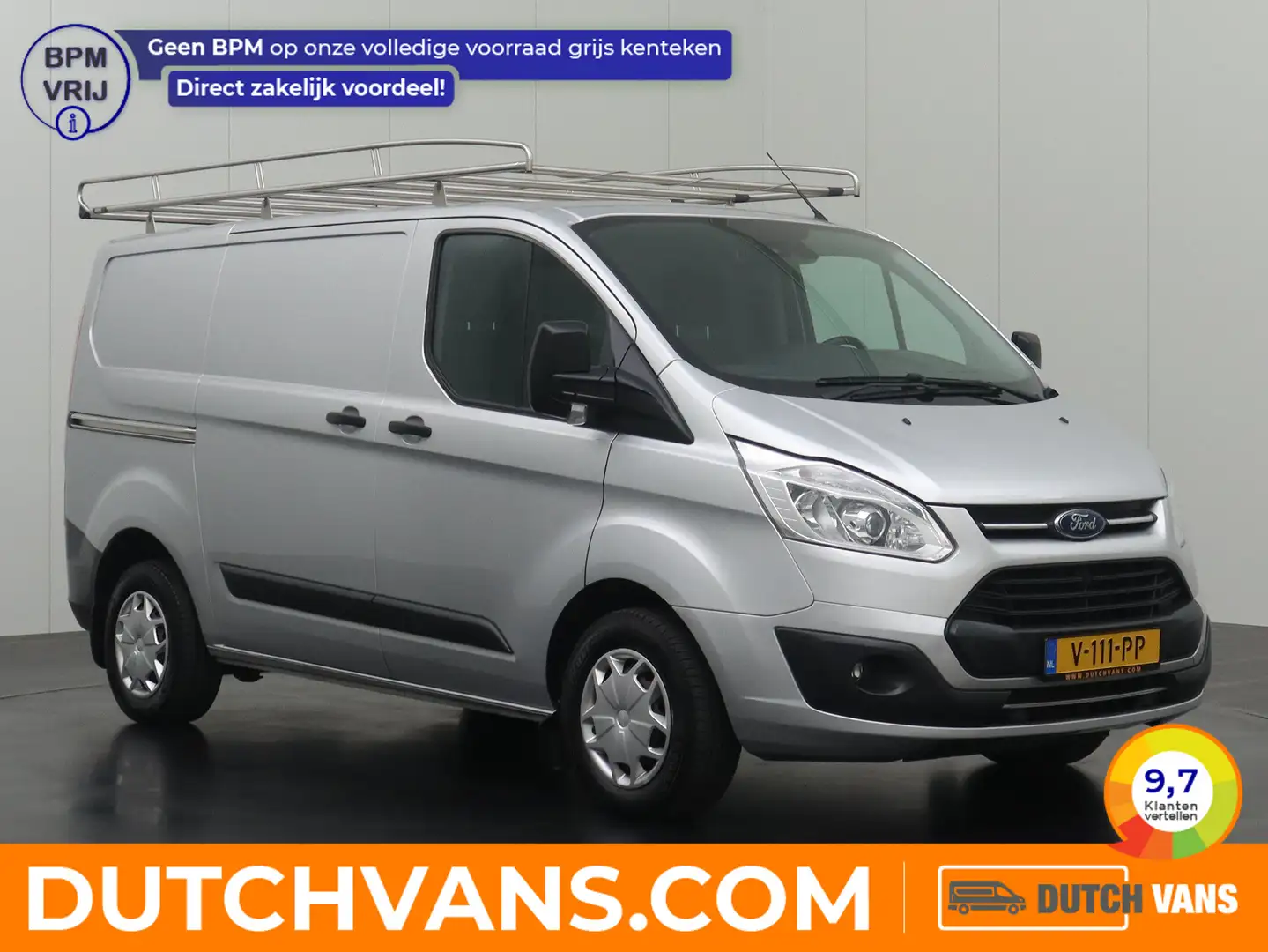 Ford Transit Custom 2.0TDCI L1H1 Imperiaal | Trekhaak | Navigatie | Ca Zilver - 1