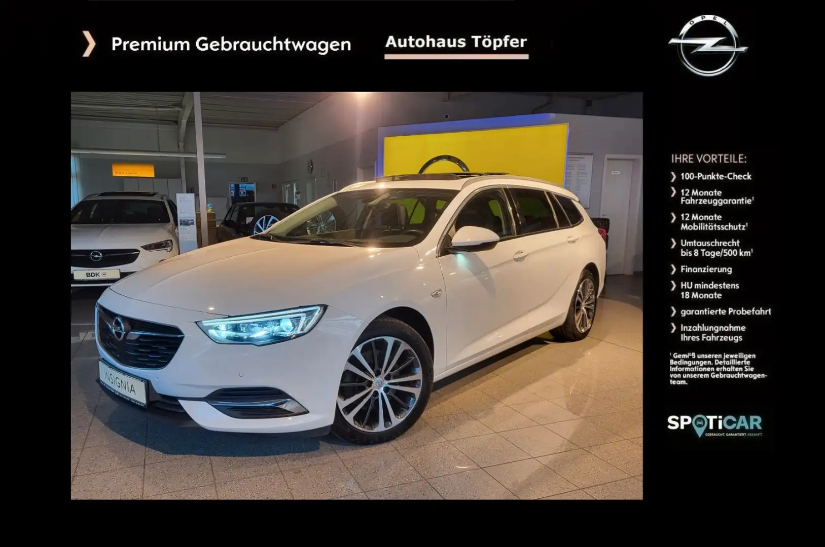 Opel Insignia B ST Premium Panorama/Bose/HeadUp/1Hand White - 1