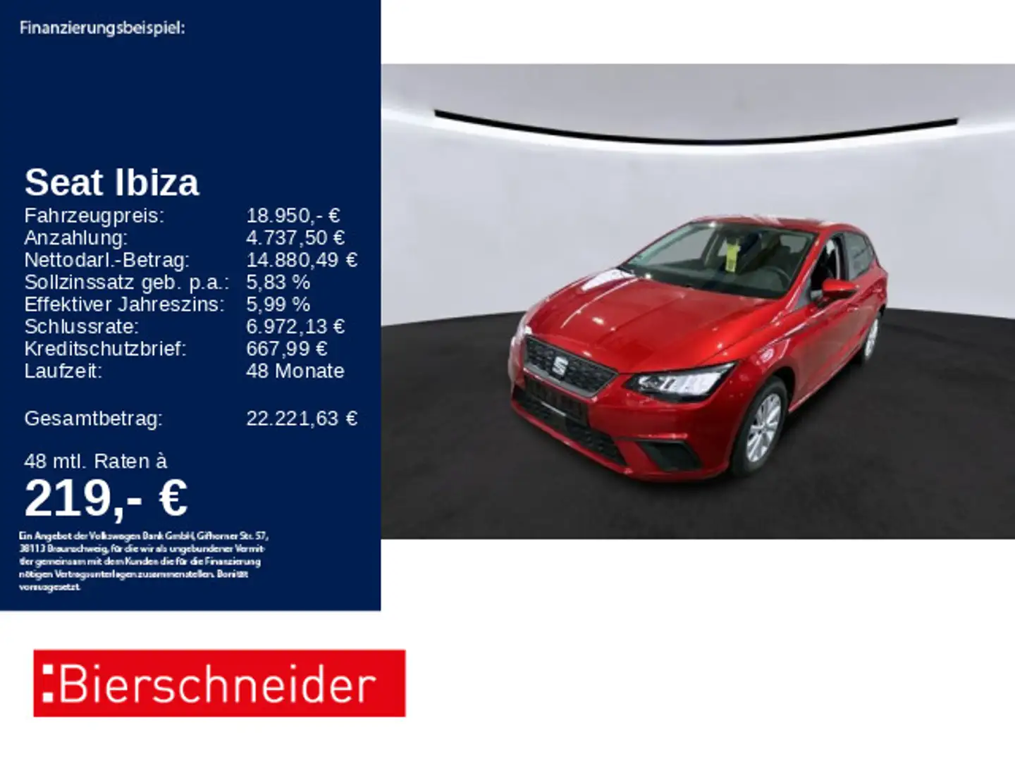 SEAT Ibiza 1.0 TSI DSG Style LED SHZ CAM ALU Rojo - 1