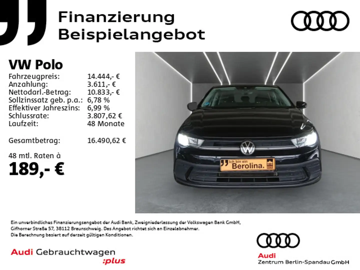 Volkswagen Polo 1.0 Life *App-Connect*LED*PDC*Digi.C*KLIMA* Schwarz - 1