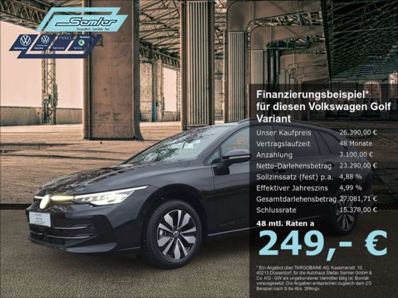 Volkswagen Golf Variant 2025 — GOAL 1.5eTSI DSG AHK 360° NAVI LED+