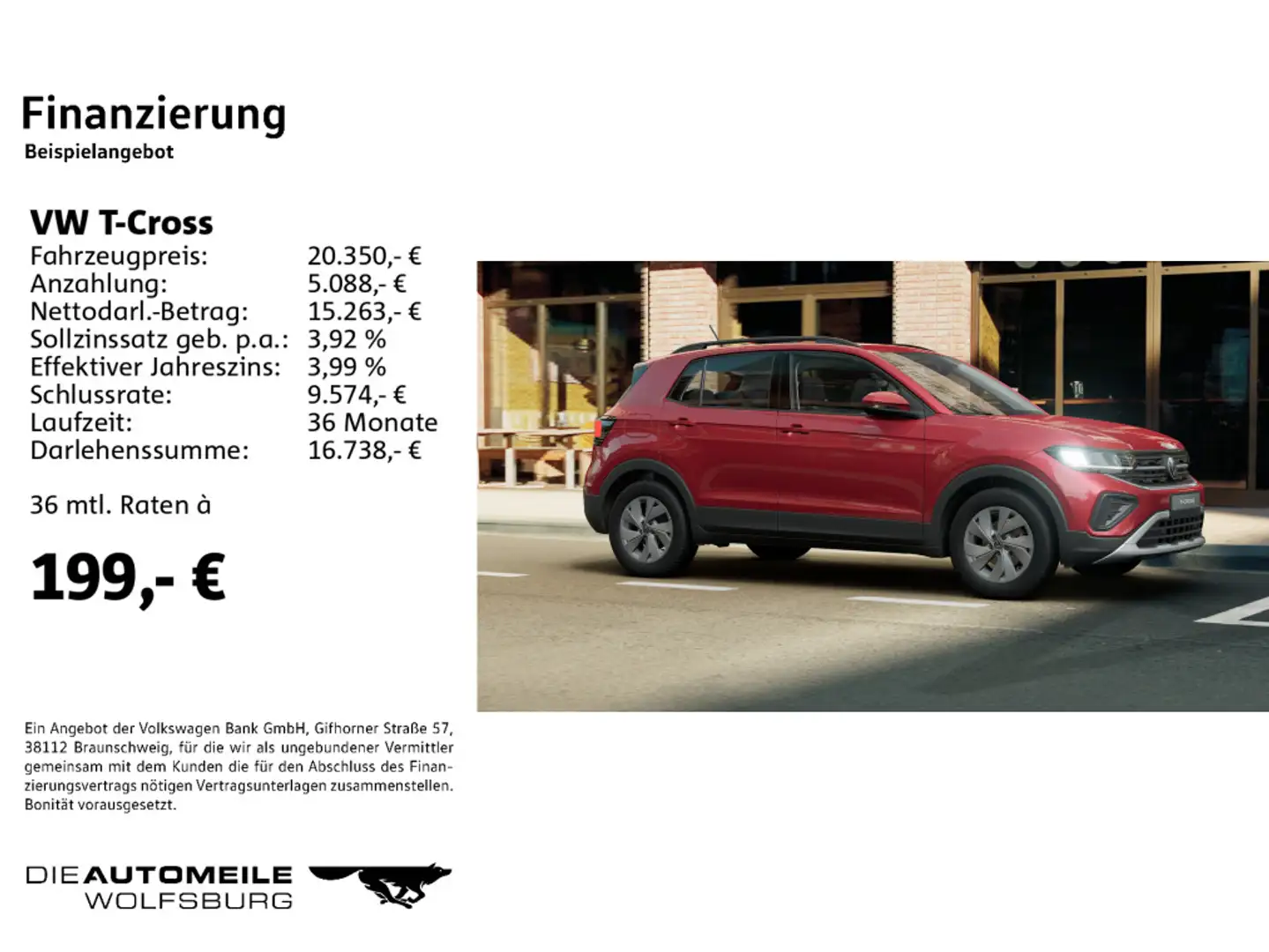 Volkswagen T-Cross 1.0 TSI Life LED/ACC Rood - 2
