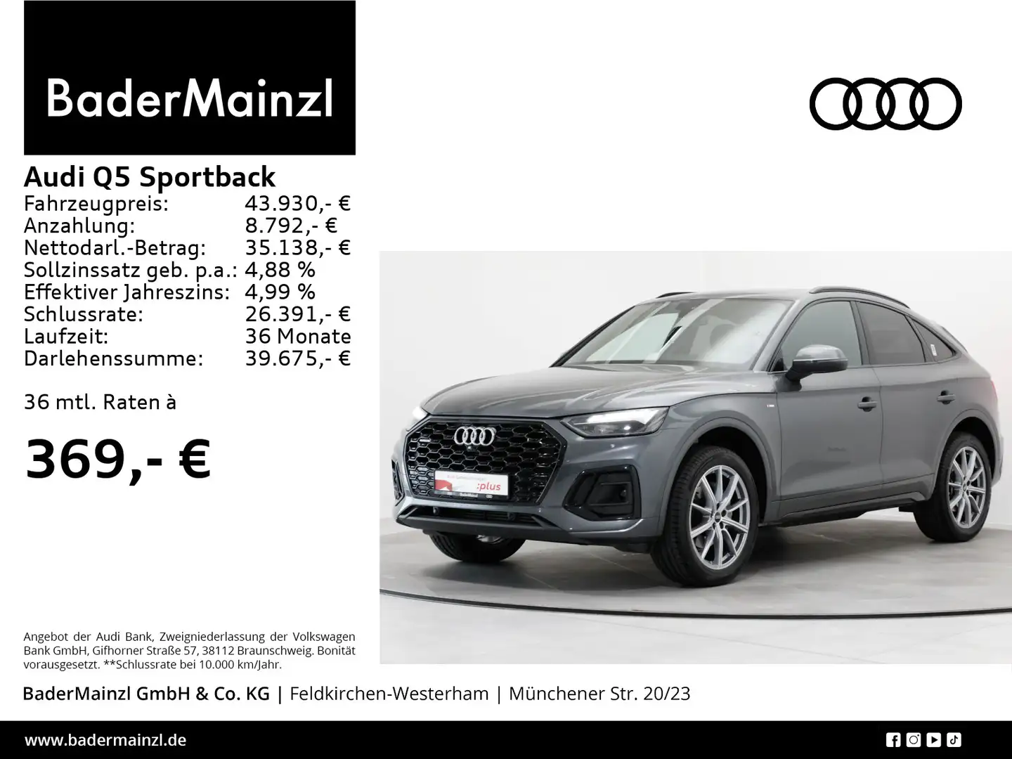 Audi Q5 45 TFSI quattro S line Pano Kamera Grau - 1