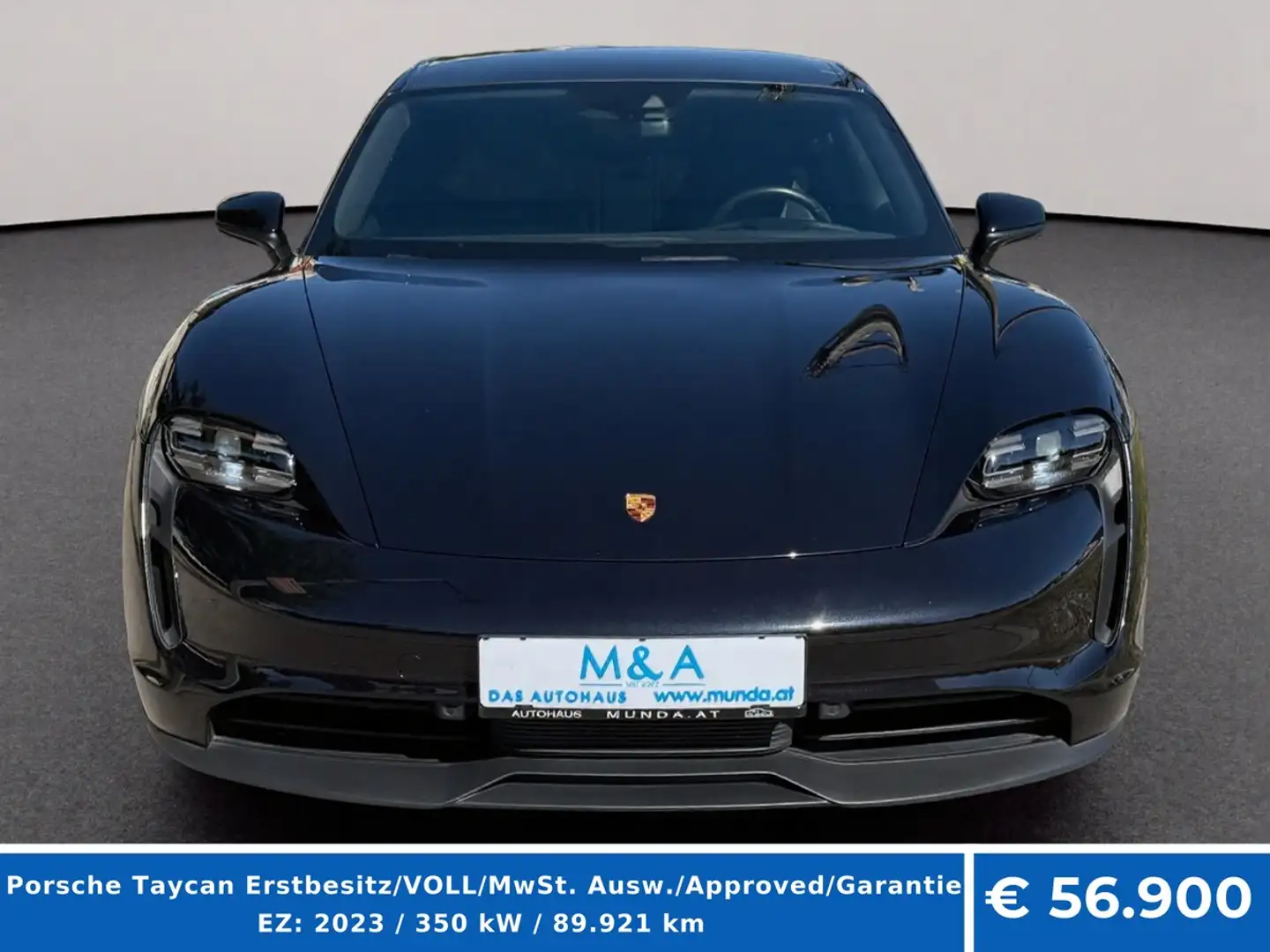 Porsche Taycan Erstbesitz/VOLL/MwSt. Ausw./Approved/Garantie Schwarz - 2