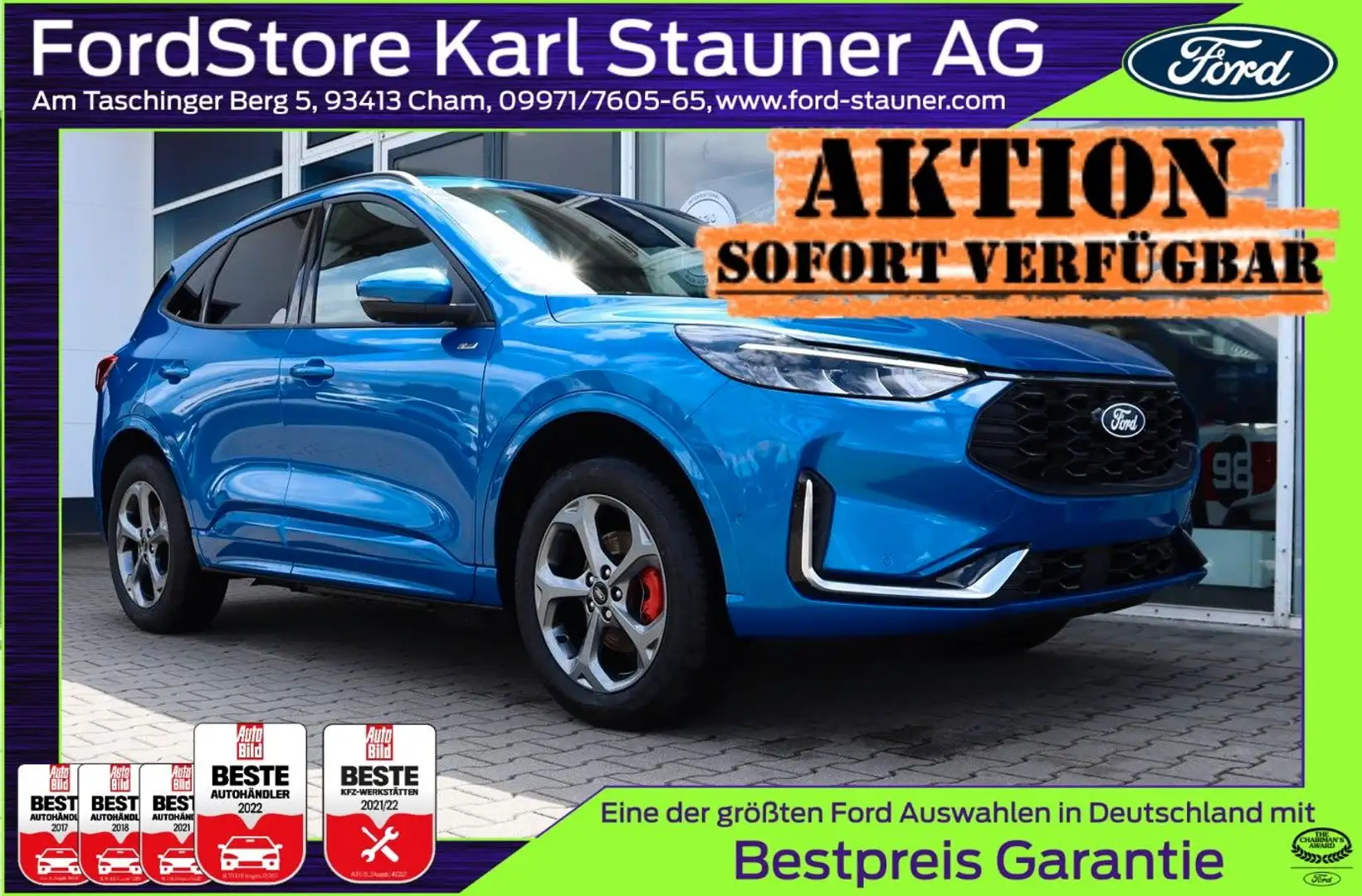 Ford Kuga ST-Line X 2.5 PHEV 360° Kamera 4,99% FIN* Blau - 1