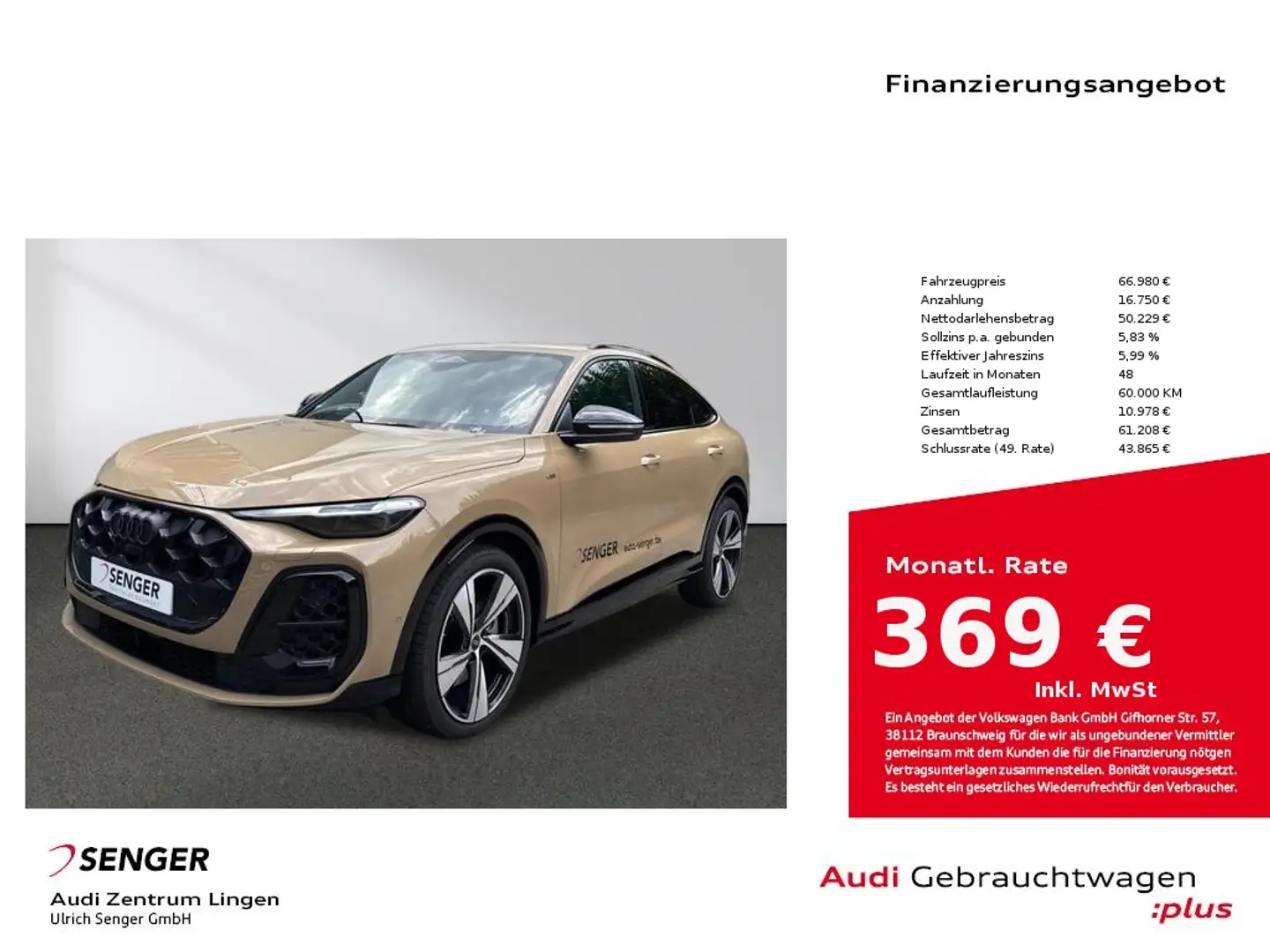 Audi Q5 Sportback TDI quattro Matrix-LED Memory Navi Bronze - 1