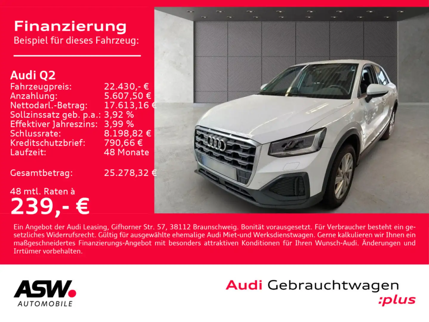 Audi Q2 30 TFSI 6-Gang LED Navi PDC SHZ AHK Weiß - 1