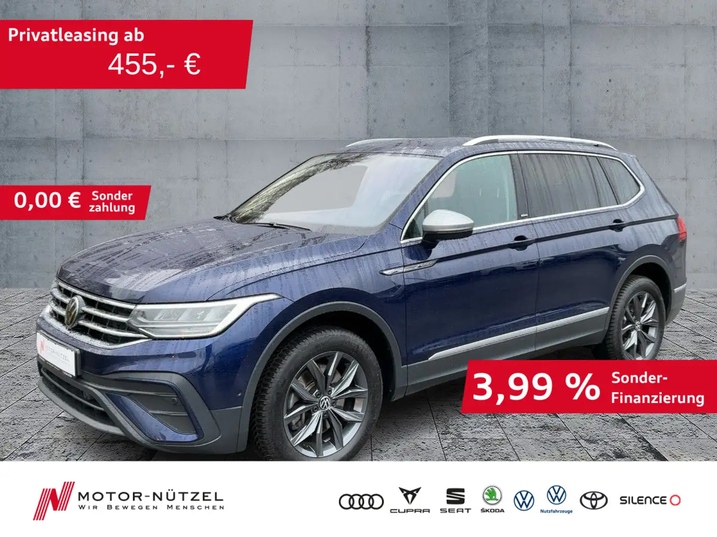 Volkswagen Tiguan Allspace 2.0 TDI 4M MOVE LED+NAVI+AHK+7SI Albastru - 1