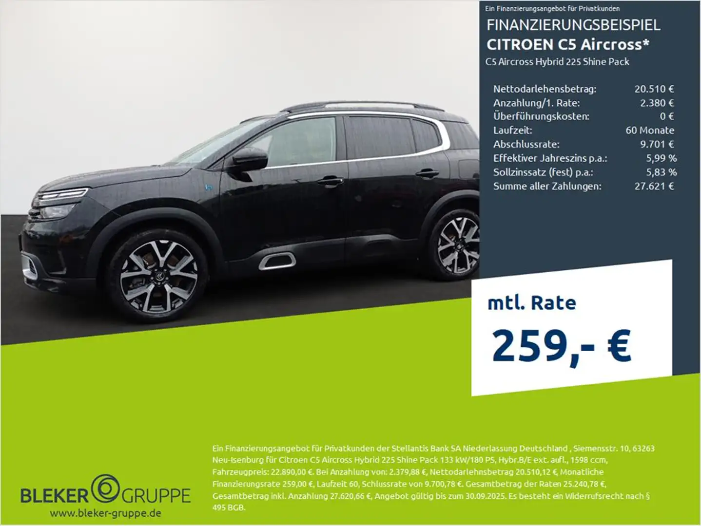 Citroen C5 Aircross C5 Aircross Hybrid 225 Shine Pack Schwarz - 1