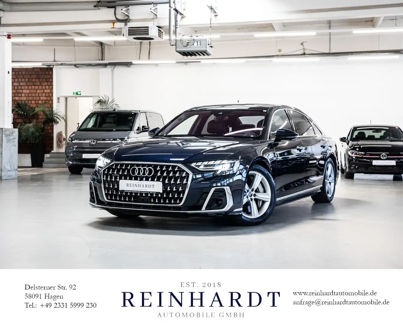 Audi A8 60TFSie L ACC/HuD/NACHT/PANO/B&O-ADV/360°/RSE Bleu - 1