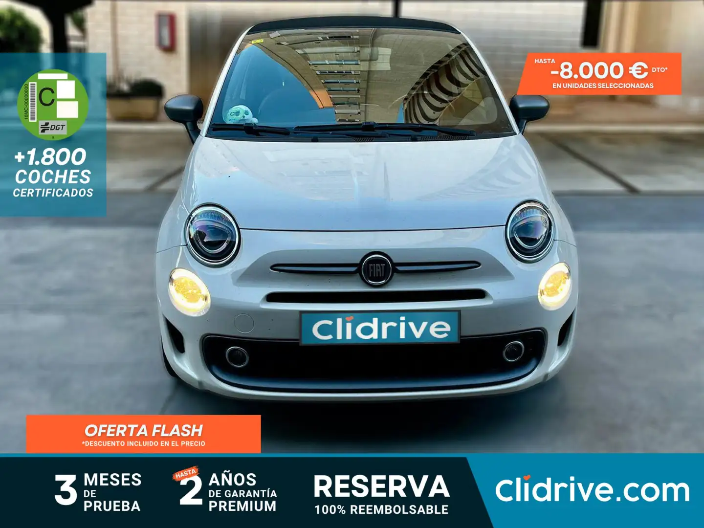 Fiat 500C 1.2 Lounge Blanco - 1