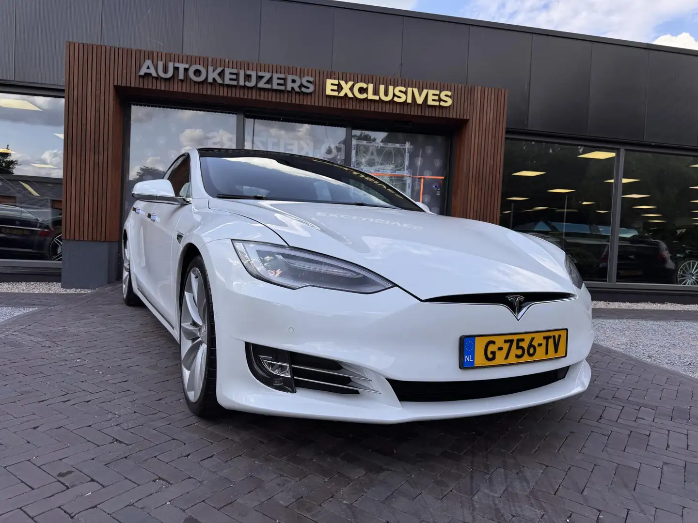 Tesla Model S Long Range AutoPilot Leer Stoelverw. 21''LM White - 1