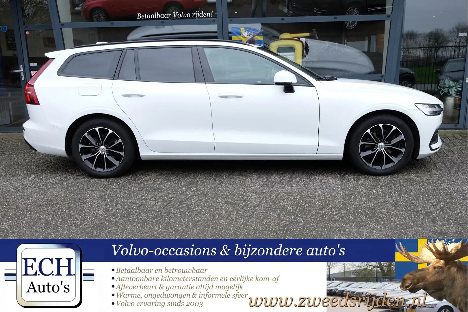 Volvo V60 D3 150 pk AUT. Apple CarPlay, Navi, Bluetooth, BLI Bianco - 2
