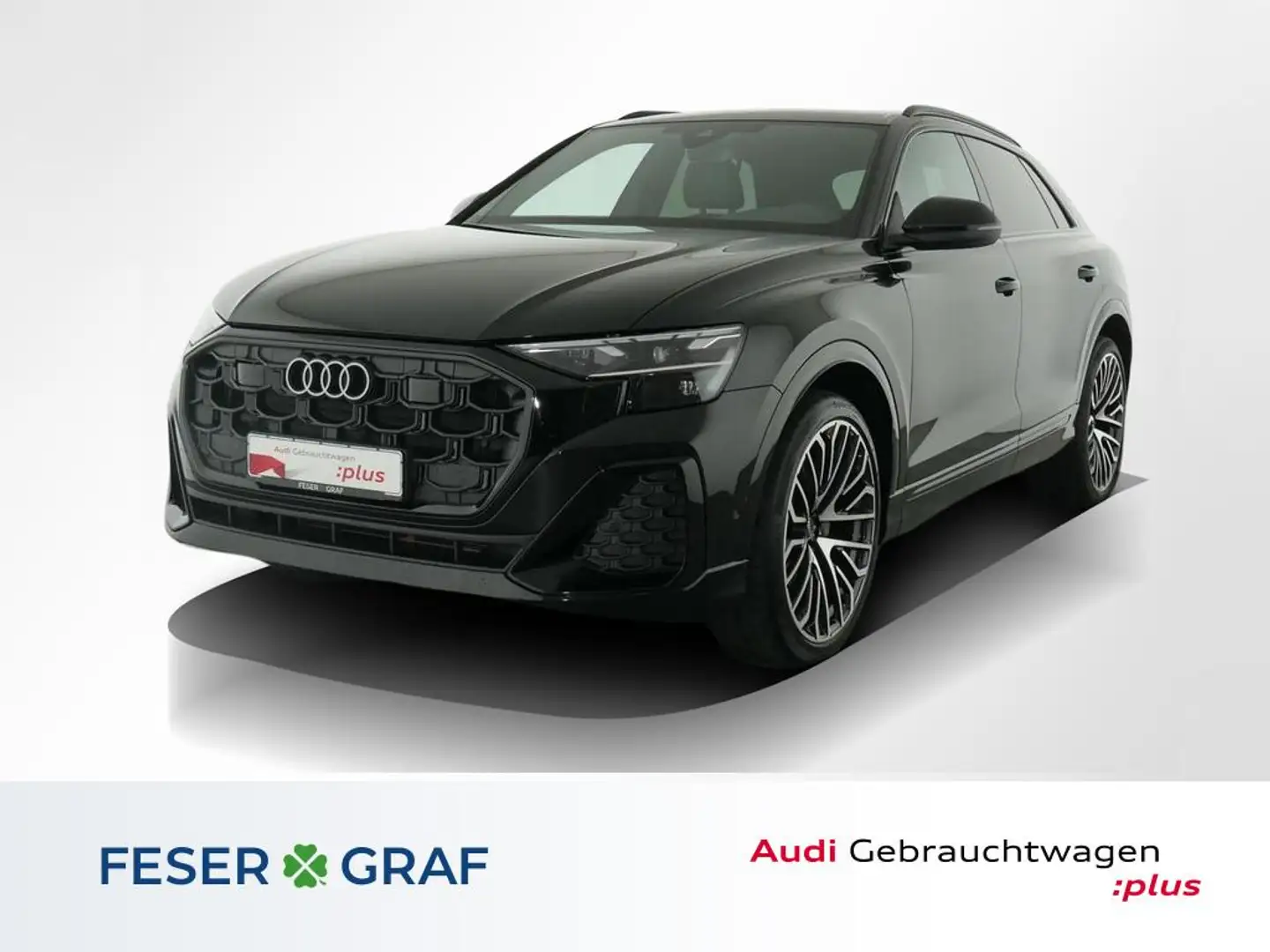 Audi Q8 50 TDI S Line Ext Pano,AHK,Kamera,Leder,Matrix Schwarz - 1