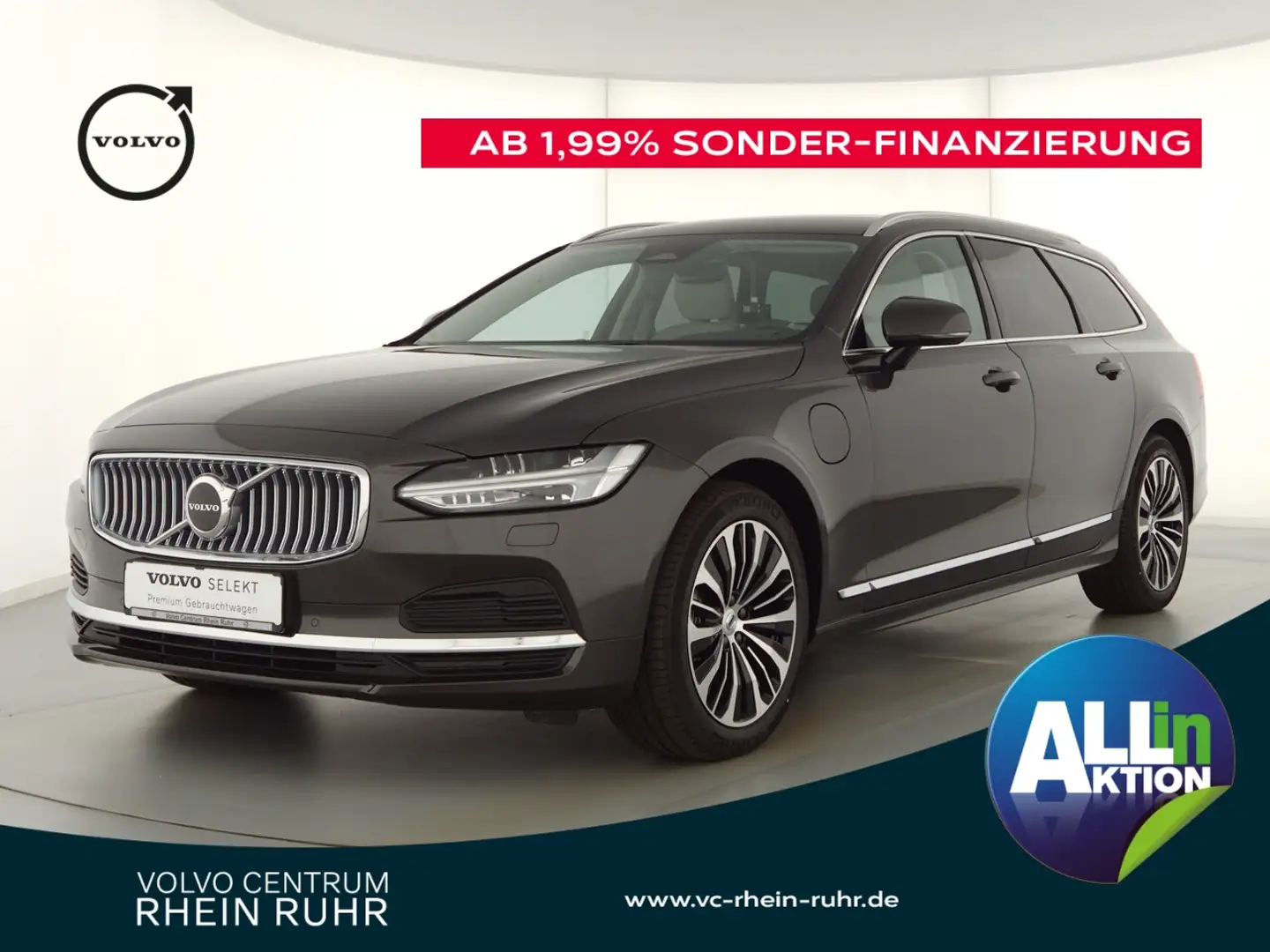 Volvo V90 T6 AWD  Core+AHK+behz.Fronts+LED+Navi+DAB Grau - 1