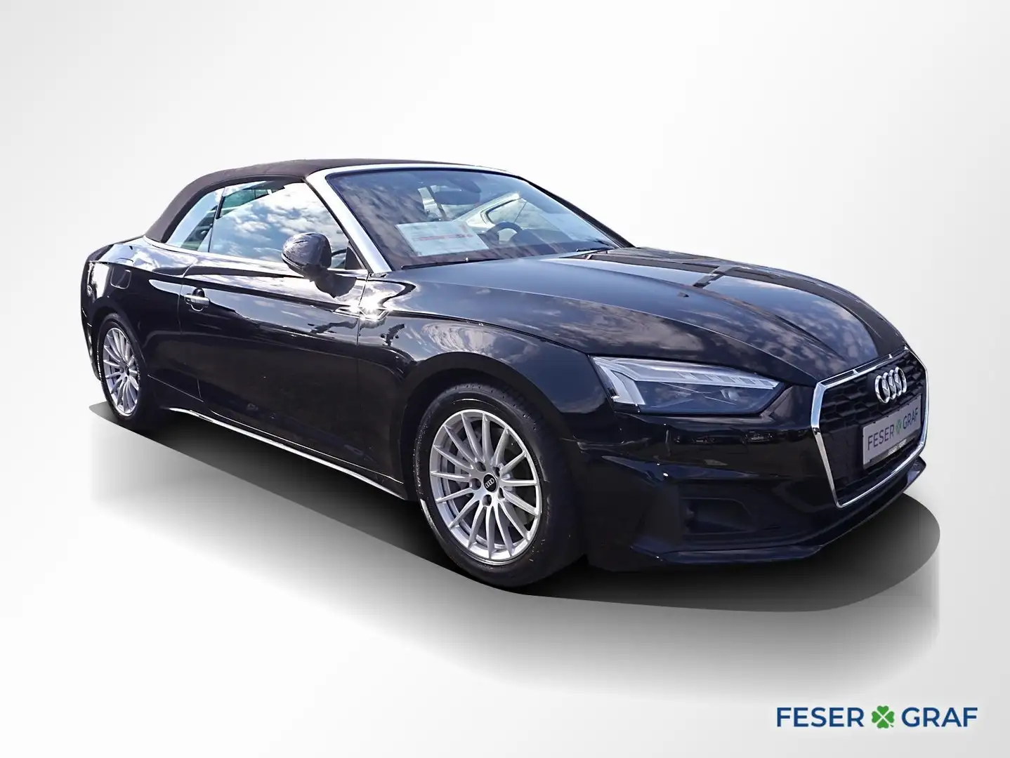 Audi A5 Cabrio 40 TFSI 360° AHK Leder B&O Matrix Navi Schwarz - 2