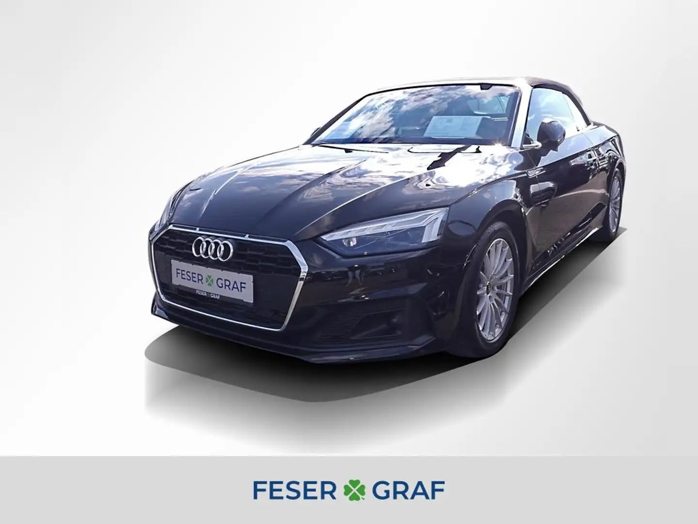 Audi A5 Cabrio 40 TFSI 360° AHK Leder B&O Matrix Navi Schwarz - 1