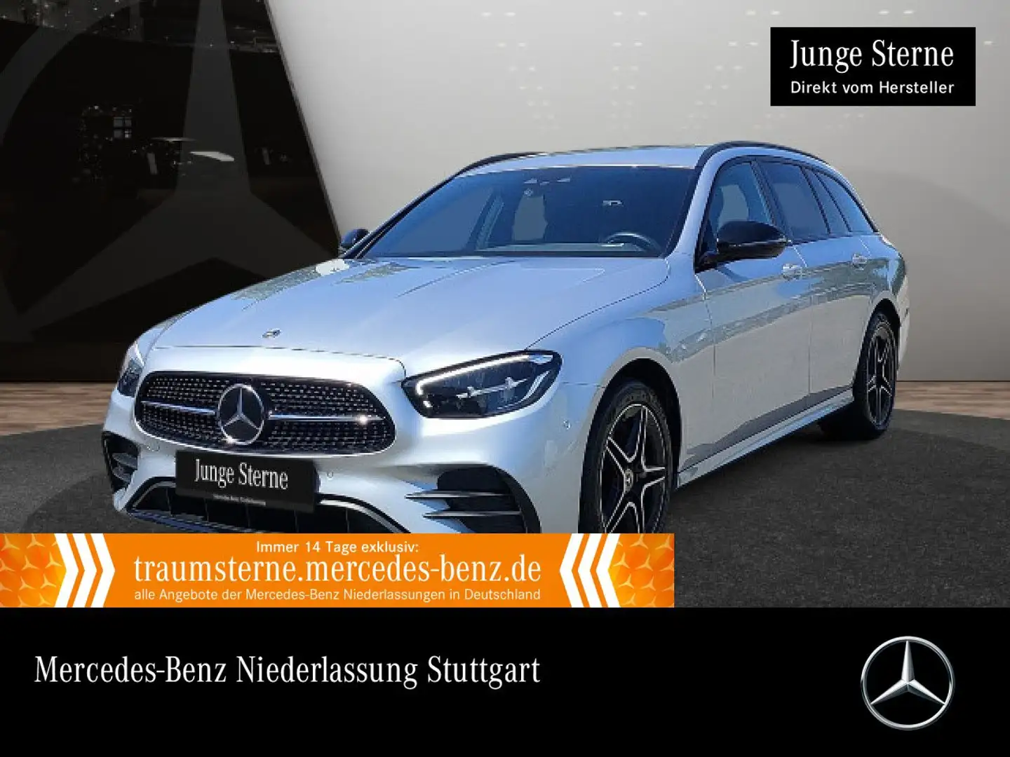 Mercedes-Benz E 300 de T AMG+NIGHT+AHK+LED+FAHRASS+KAMERA+9G Argent - 1