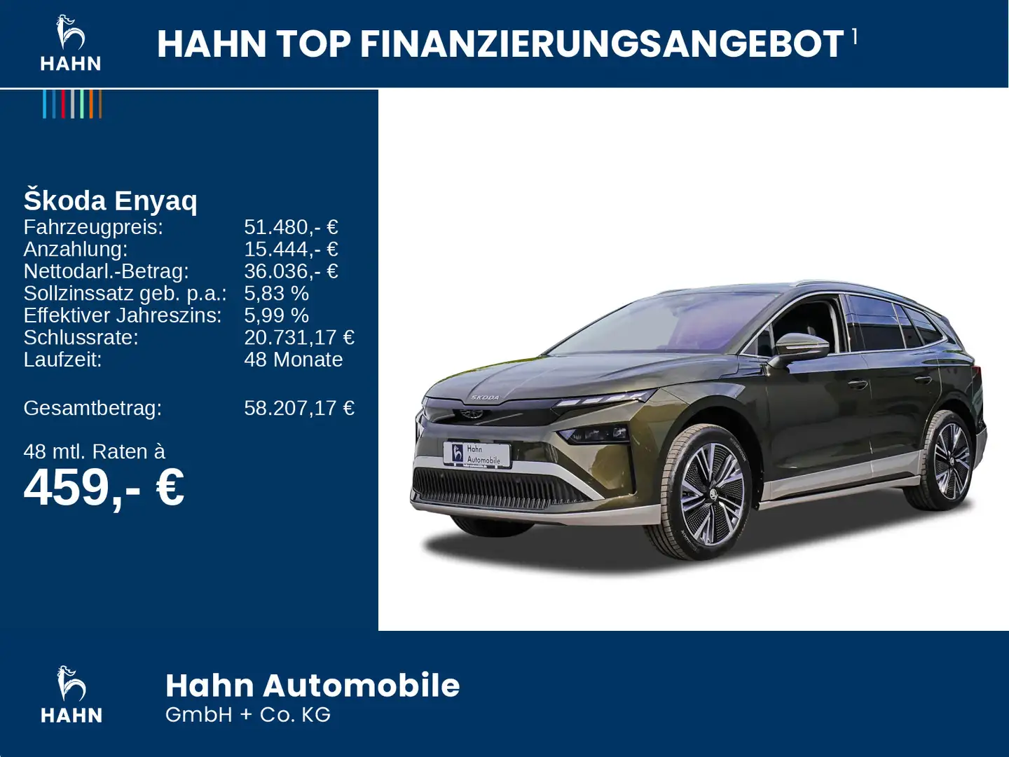 Skoda Enyaq 85x 286PS PLUS LOFT AHK Matrix Pano Grün - 2