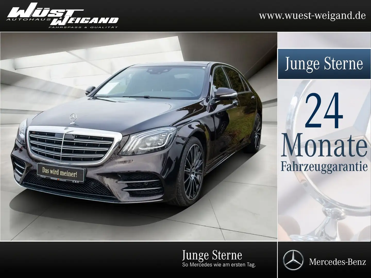 Mercedes-Benz S 400 d L AMG Pano+Burm+Sitzklima+MuBeam+360°+20 Rot - 1