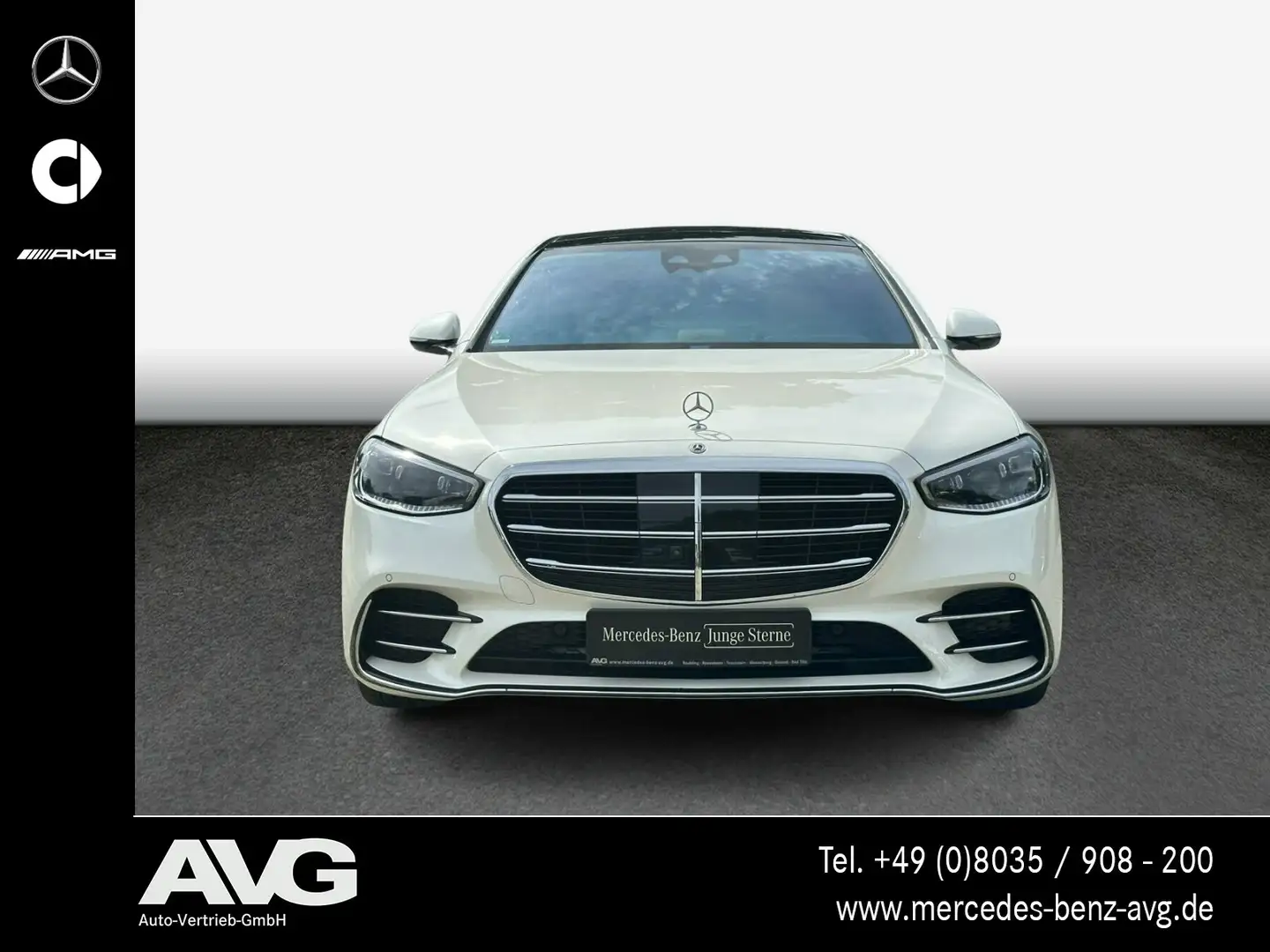 Mercedes-Benz S 400 S 400 d 4M lang AMG Chauffeur Pano Dis Executive Blanc - 2