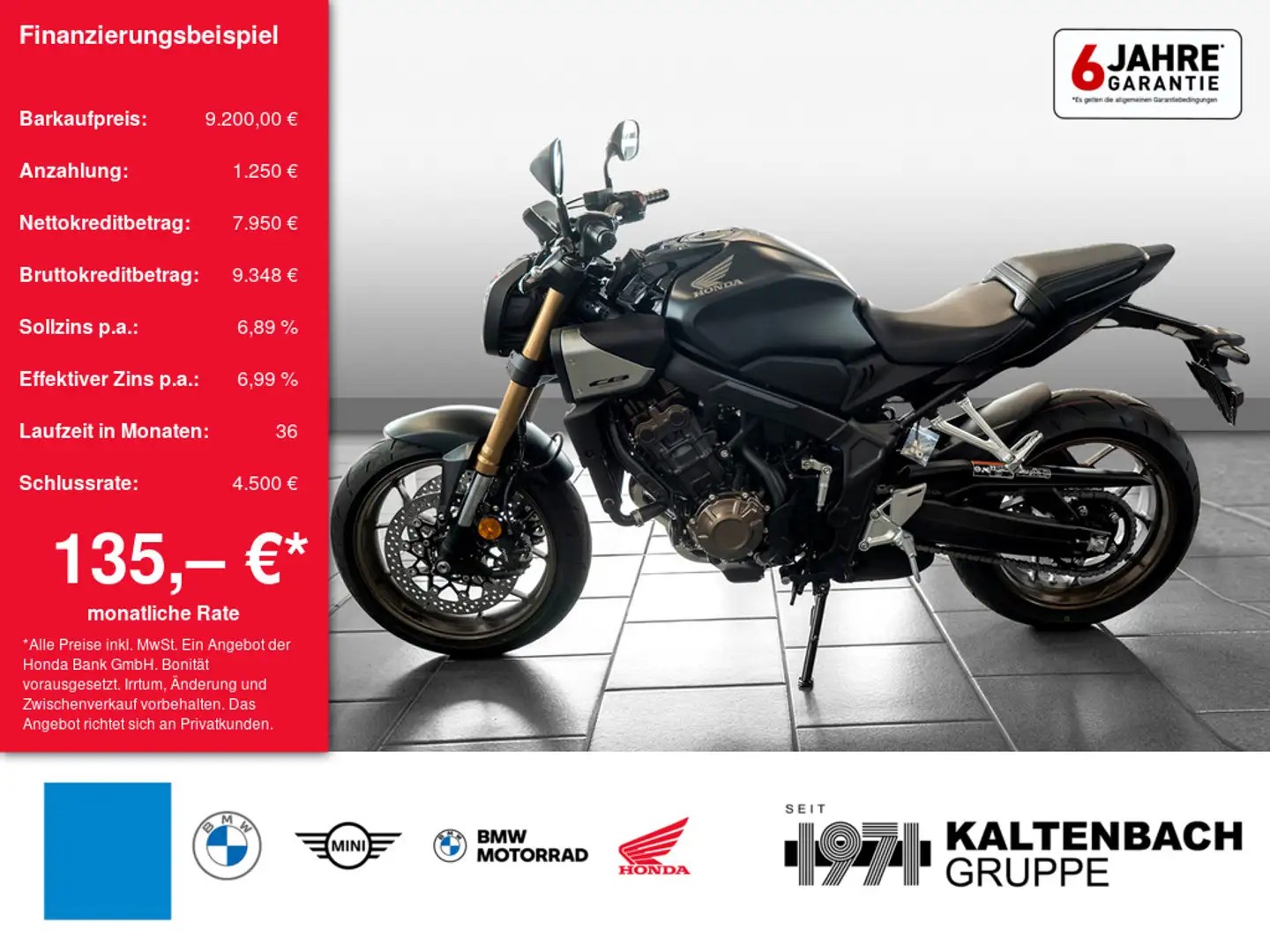 Honda CB 650 R LED SCHEINWERFER Černá - 1