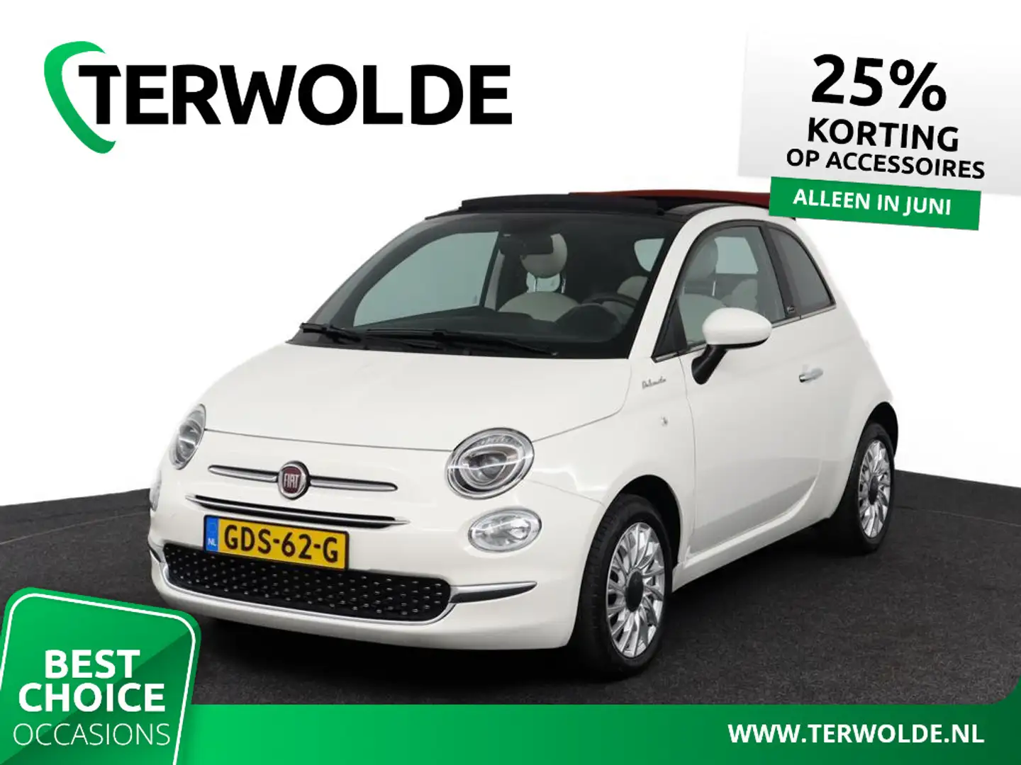 Fiat 500C 1.0 Hybrid Dolcevita | Climate Control | Cruise Co Bianco - 1