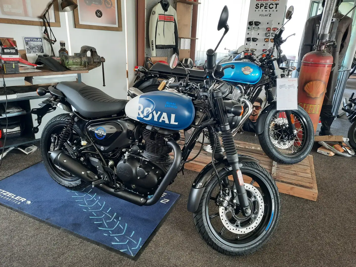 Royal Enfield Hunter Hntr 350 ABS Matt Blue Blau - 1