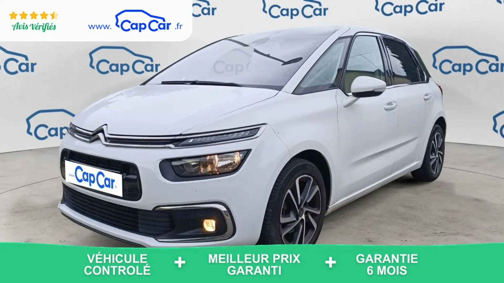 Citroen C4 SpaceTourer 1.5 BlueHDi 130 EAT8 Shine - Automatique Entretien Blanc - 1