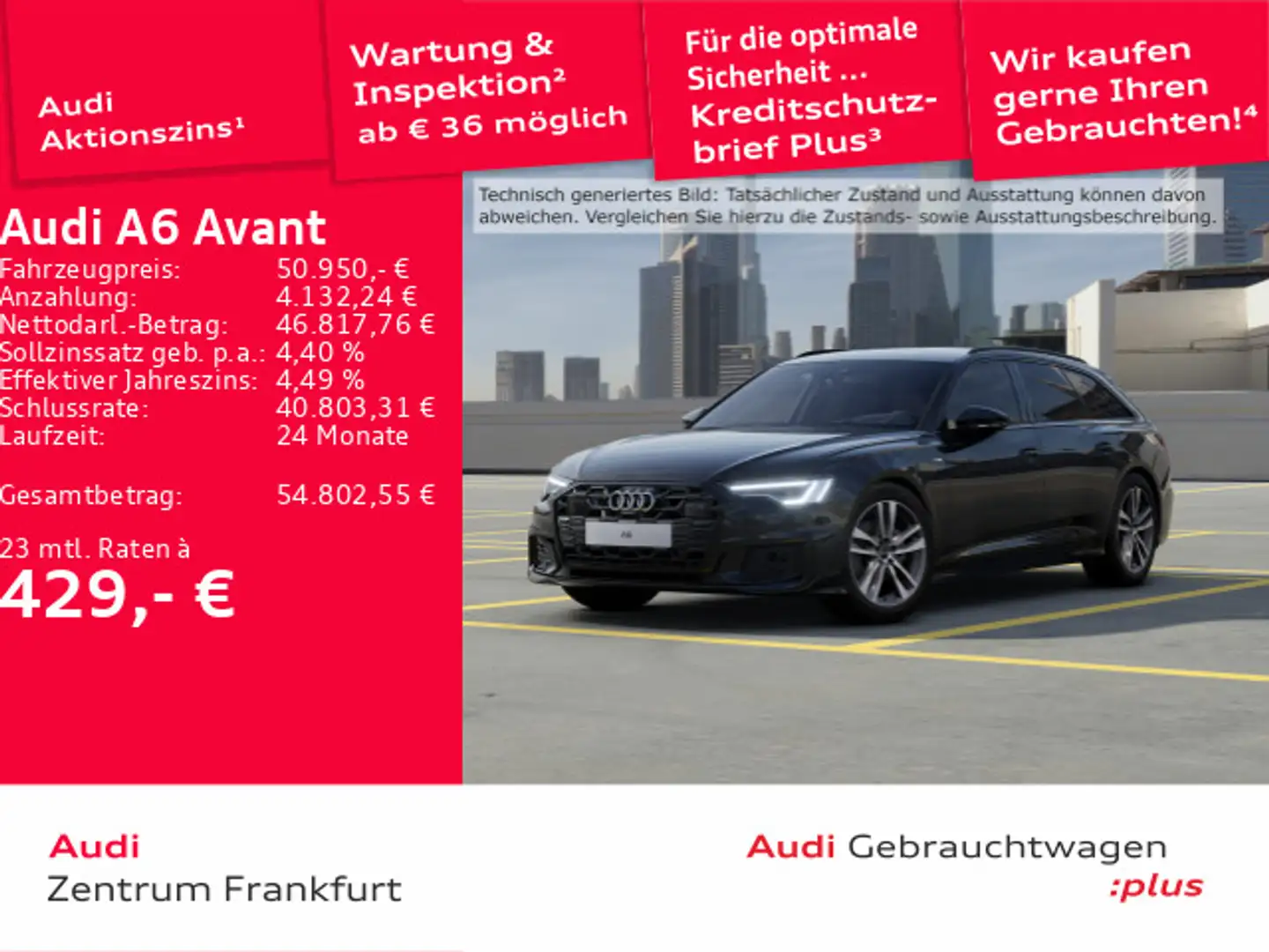 Audi A6 40 TDI S tronic S line Matrix-LED Navi Schwarz - 1