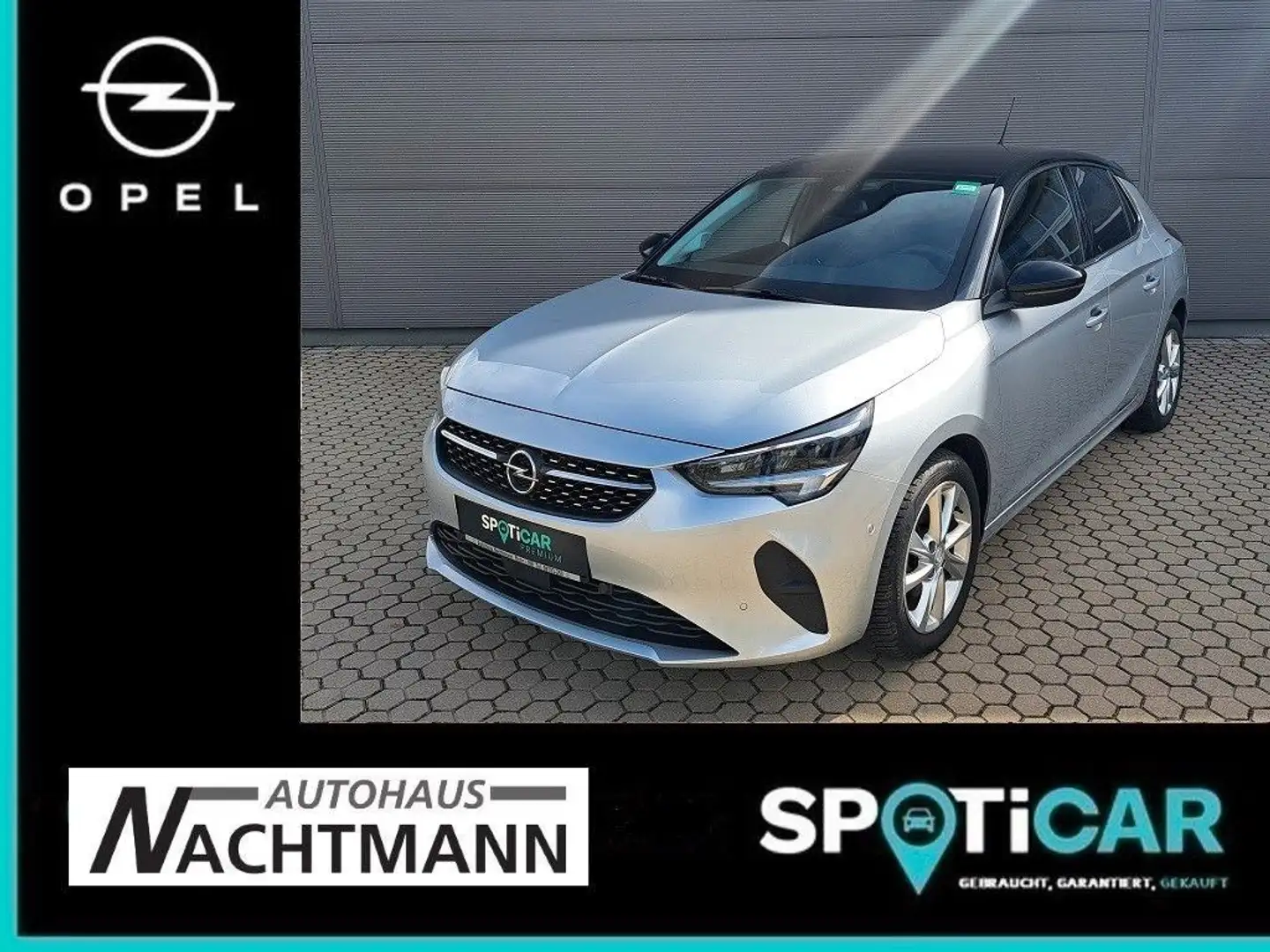 Opel Corsa F Elegance, NAVI,KLIMAAUTOMATIK,KAMERA,SHZ Silver - 1