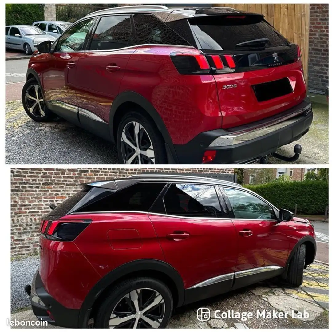 Peugeot 3008 gt line boite auto Rouge - 2